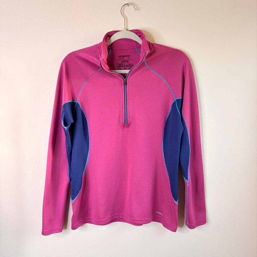 Patagonia Capilene 3 Midweight Purple Blue 1/4 Zip Pullover Medium